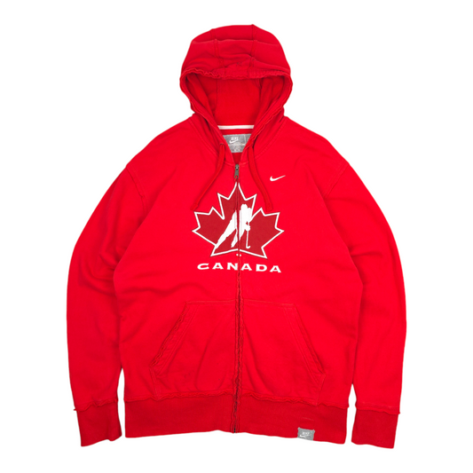 Vintage Nike Team Canada Full Zip Hoodie - L