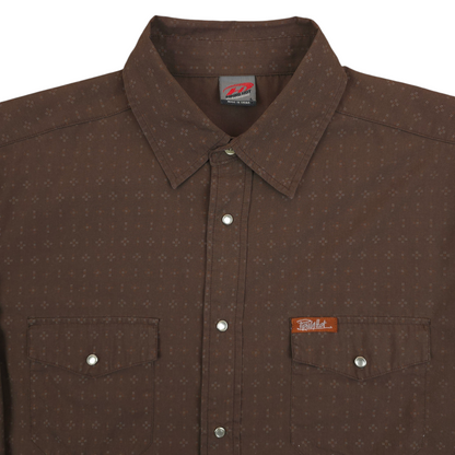 Y2K Piping Hot Snap Button Shirt - L