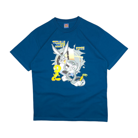 Y2K Looney Tunes Tweety & Bugs Bunny Tee - M