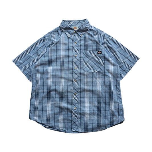 Y2K Dickies Short Sleeve Check Shirt - L