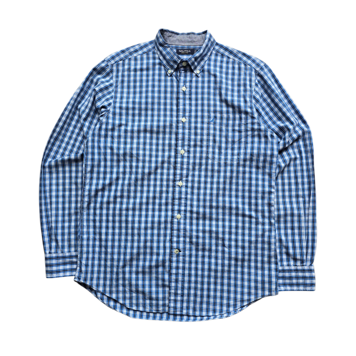 Nautica Long Sleeve Button Up Shirt - M