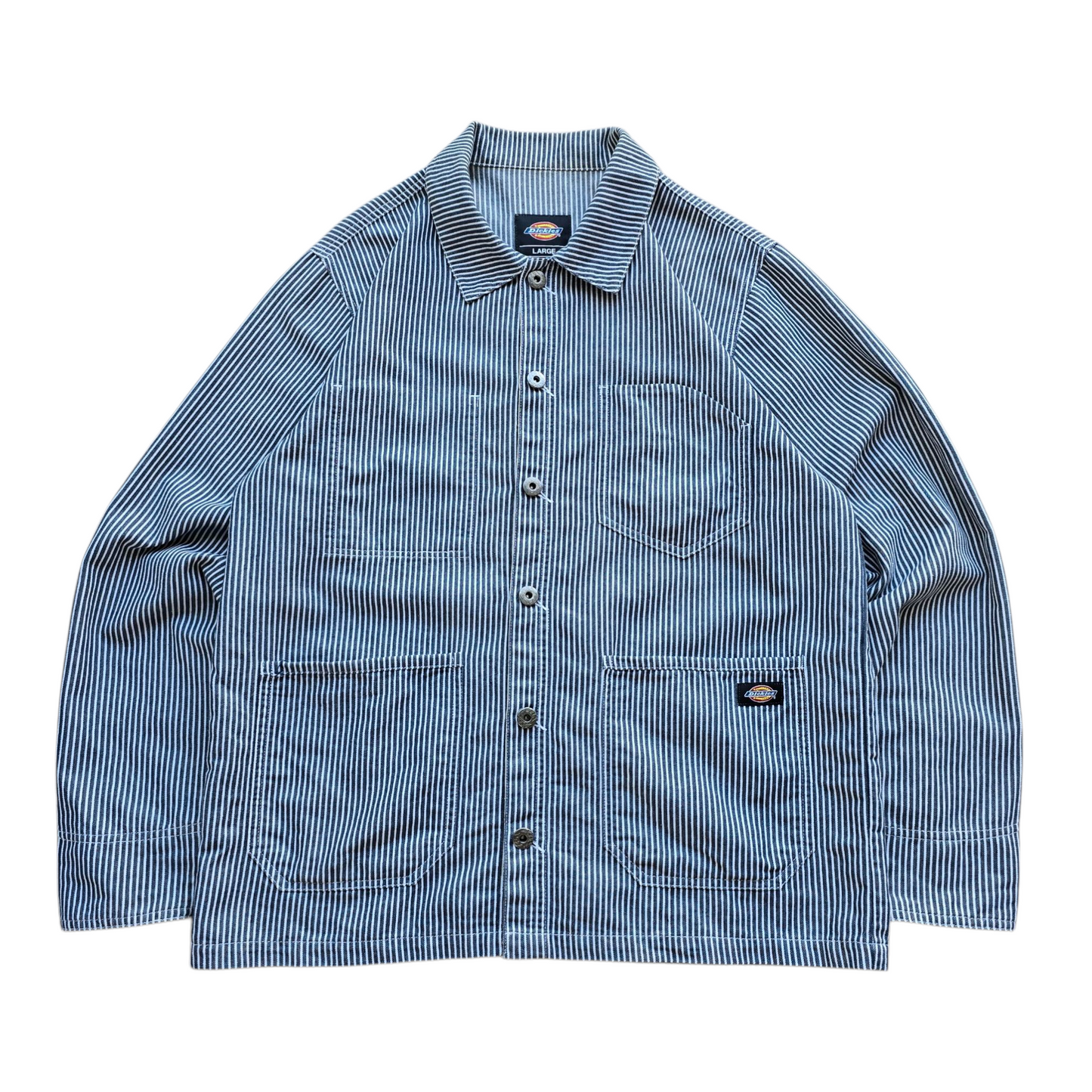 Dickies Hickory Stripe Button Up Shirt -  L