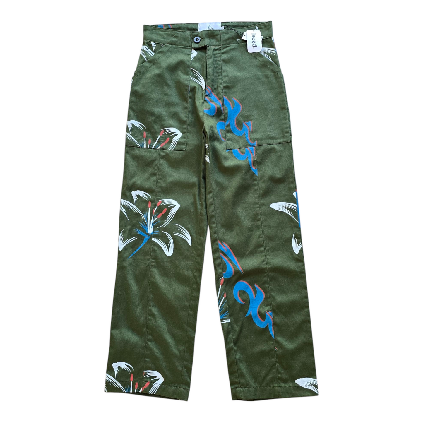 Jungles Tribal Flower Workwear Pants (NEW) - 30