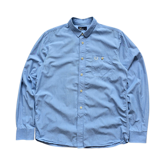 Fred Perry Long Sleeve Button Up Shirt - M