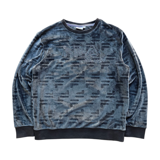 Fila Velour Monogram Sweatshirt - M