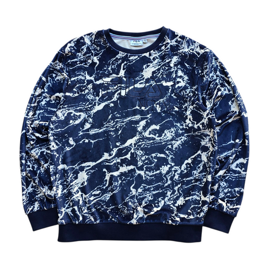 Fila Velour Marble Sweatshirt - M