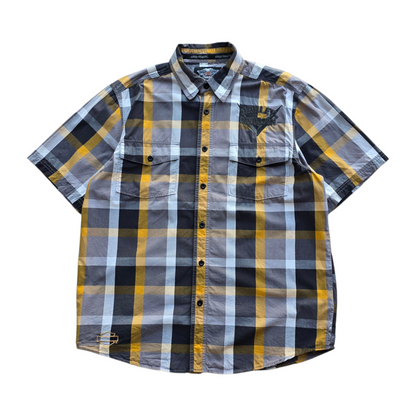 Harley Davison Short Sleeve Button Up Shirt - L