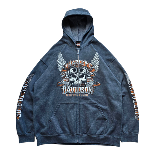 Harley Davidson Full Zip Hoodie - L