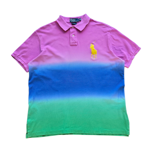 Vintage Ralph Lauren Dip Dye Polo Shirt - L