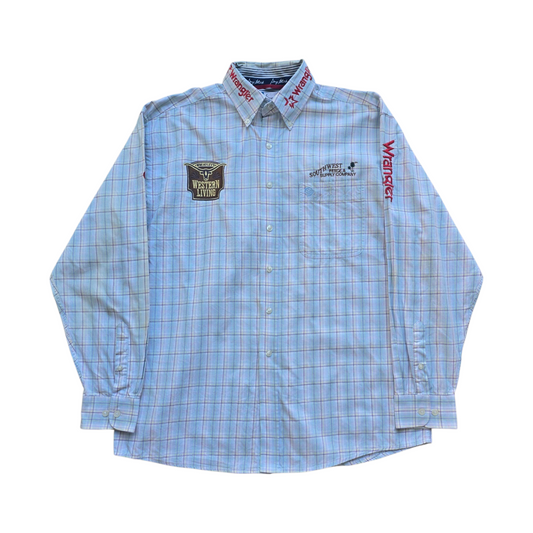 Vintage Wrangler Long Sleeve Button Up Shirt - L