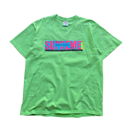 Supreme All Over Lime Tee - M