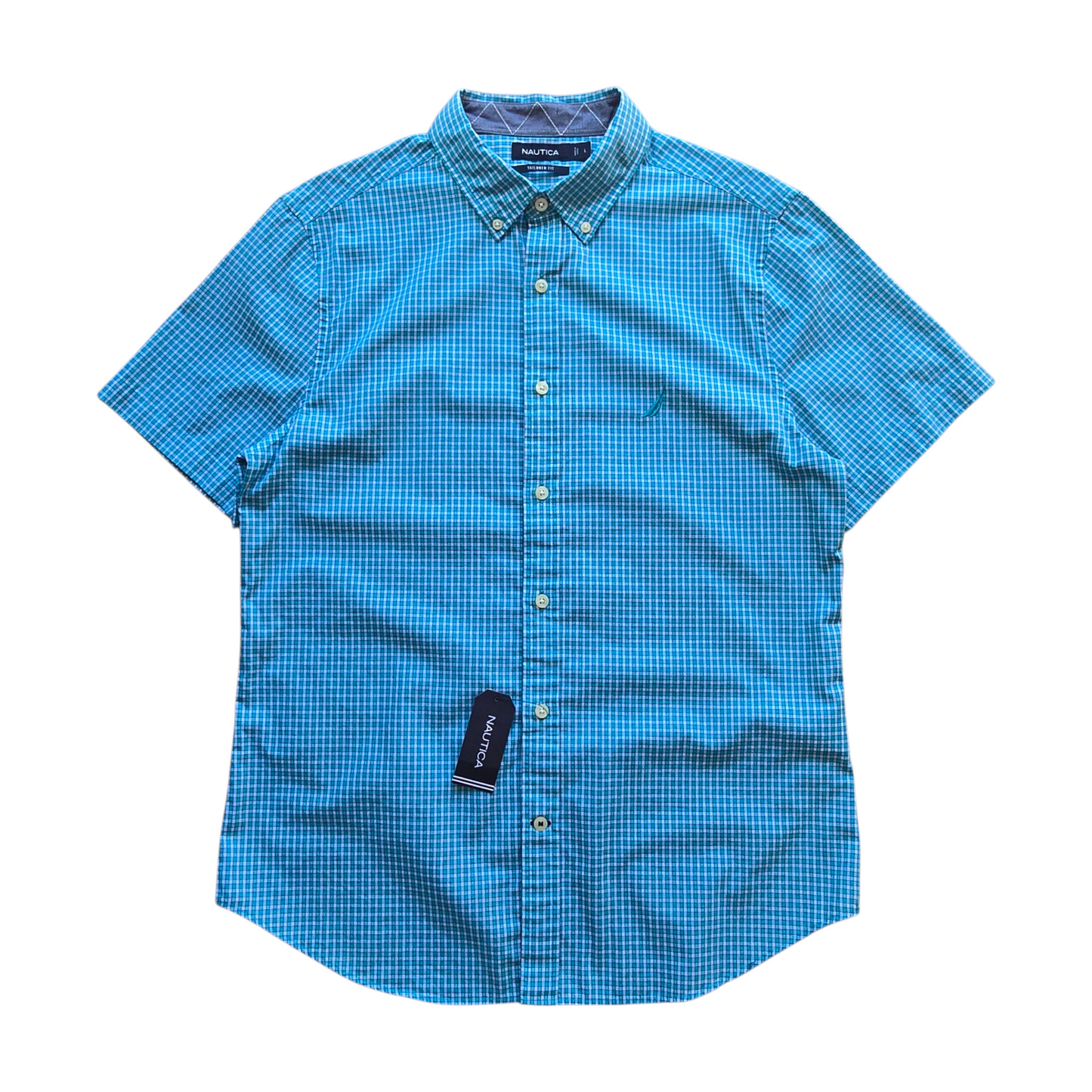 Nautica Short Sleeve Button Up Shirt (NEW) - M/L