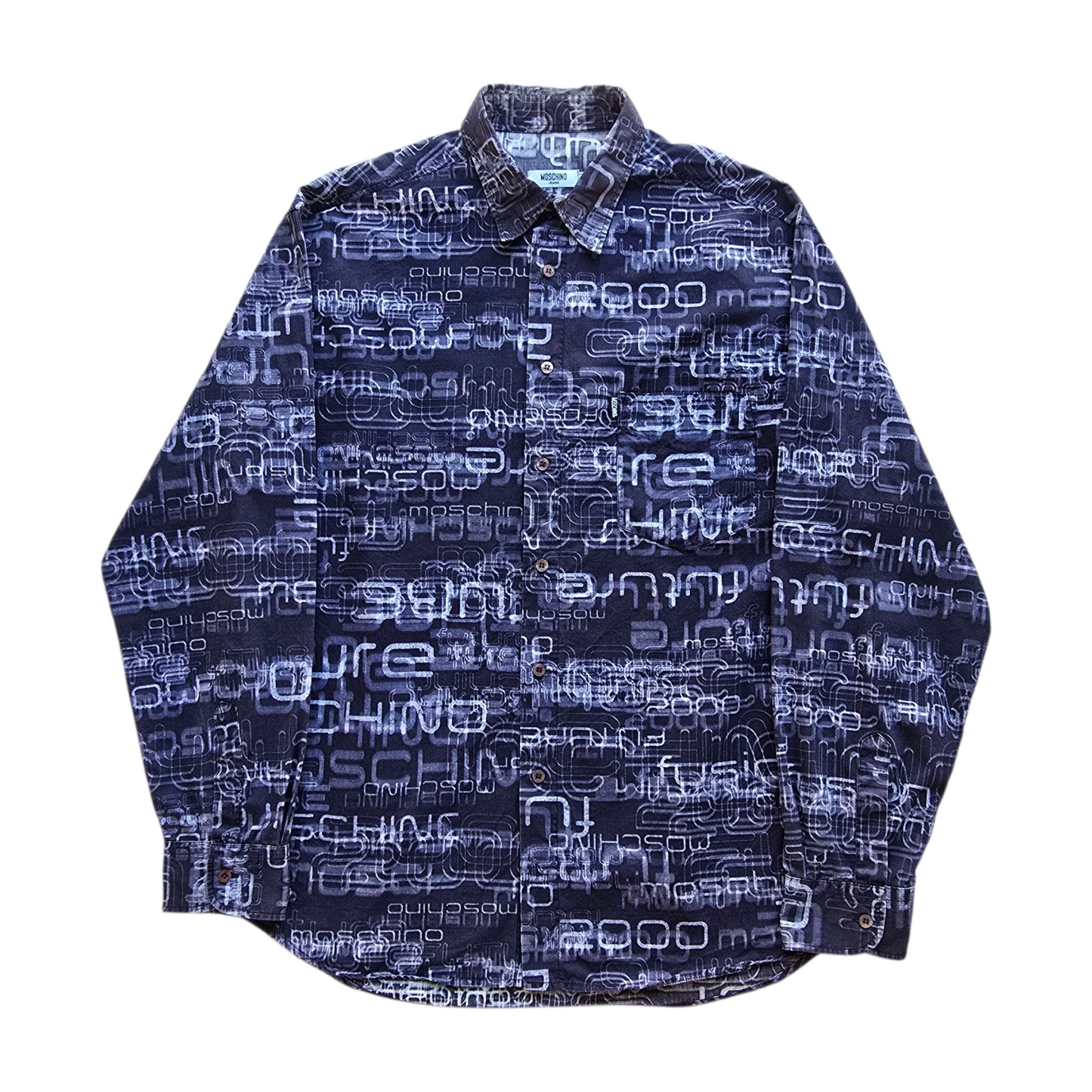 RARE Vintage Moschino 'Future' AOP Button Up Shirt - XL
