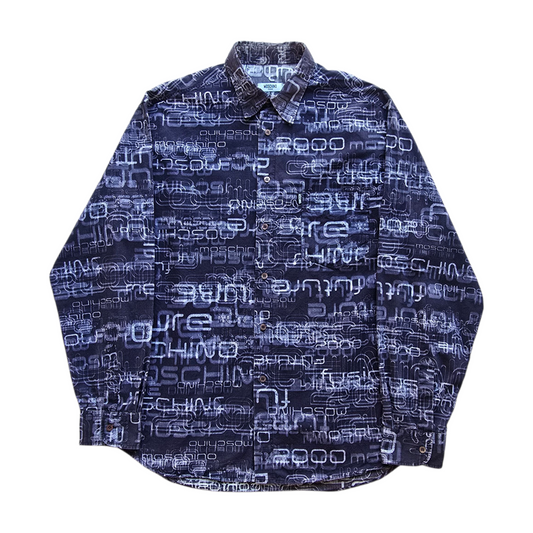 RARE Vintage Moschino 'Future' AOP Button Up Shirt - XL