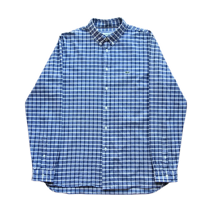 Lacoste Check Long Sleeve Button Up Shirt - M/L