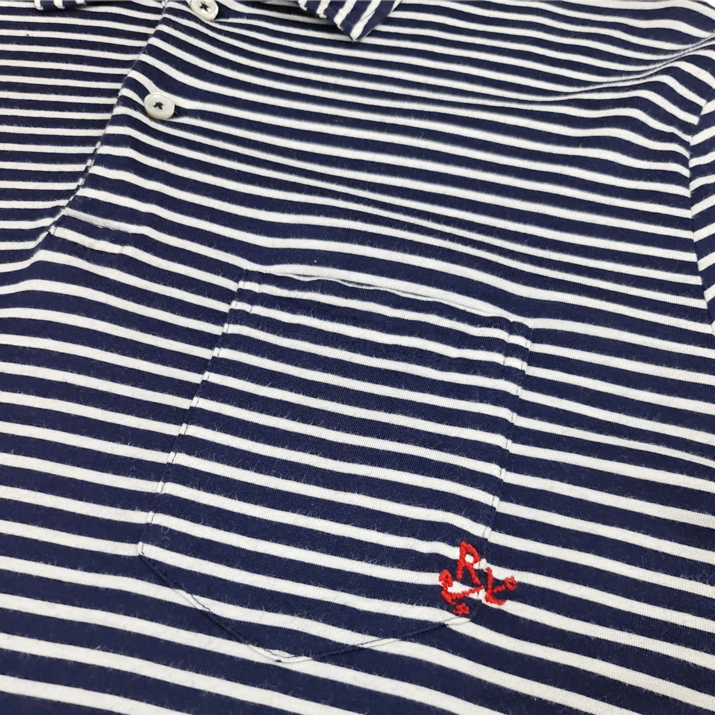 Vintage Ralph Lauren Striped Polo Shirt - L