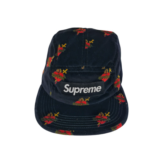 Supreme Sacred Hearts Velvet Camp Cap