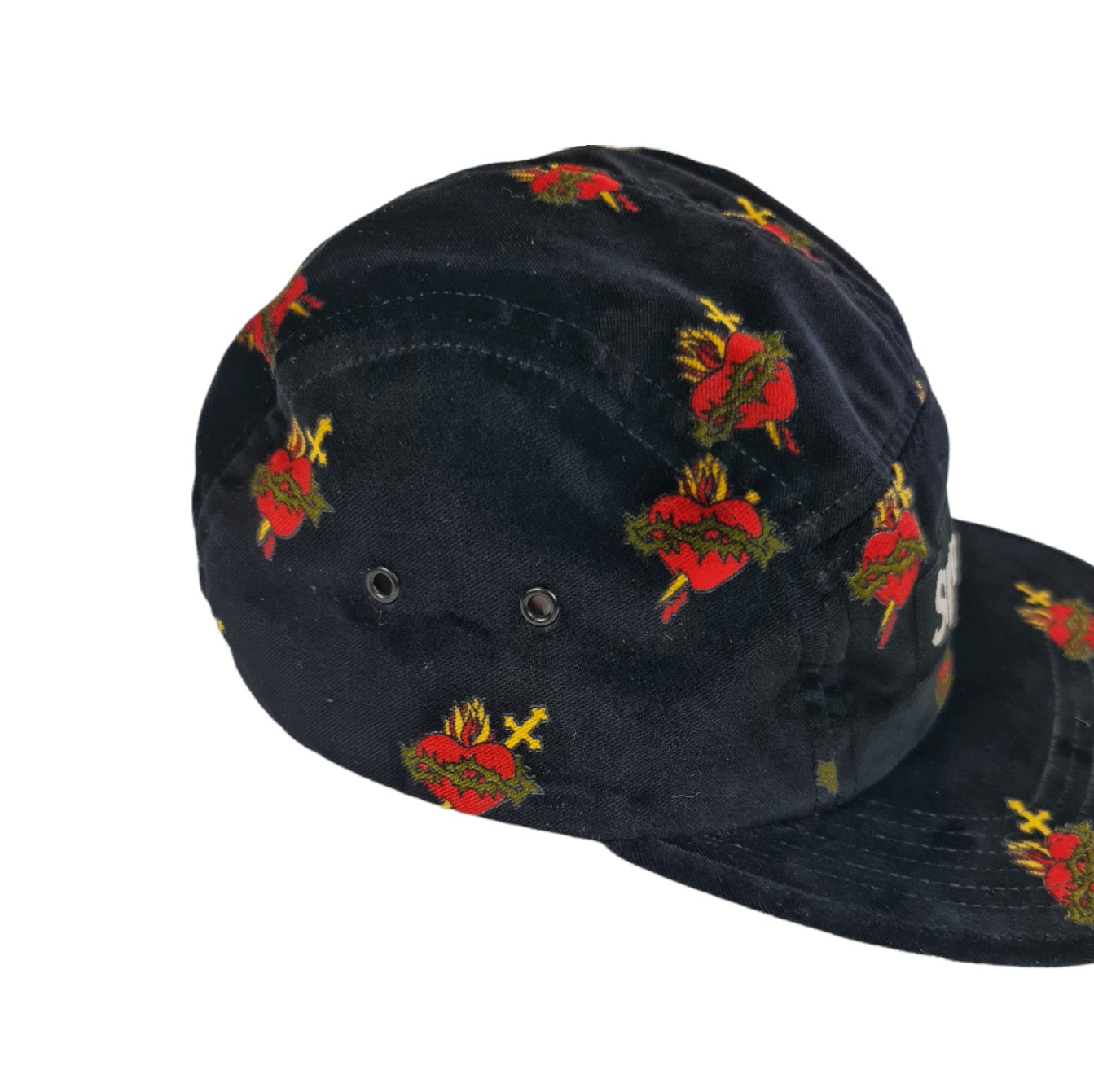 Supreme Sacred Hearts Velvet Camp Cap