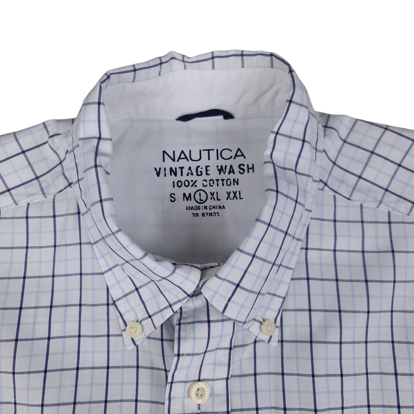 Nautica Long Sleeve Button Up Shirt - L