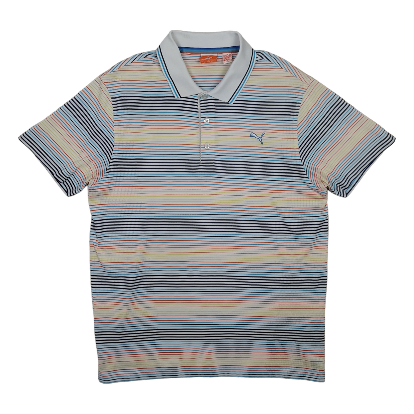 Puma Striped Polo Shirt - L