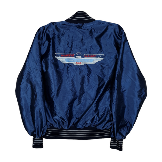 Vintage DeLong Thunderbird Club Satin Bomber Jacket - M