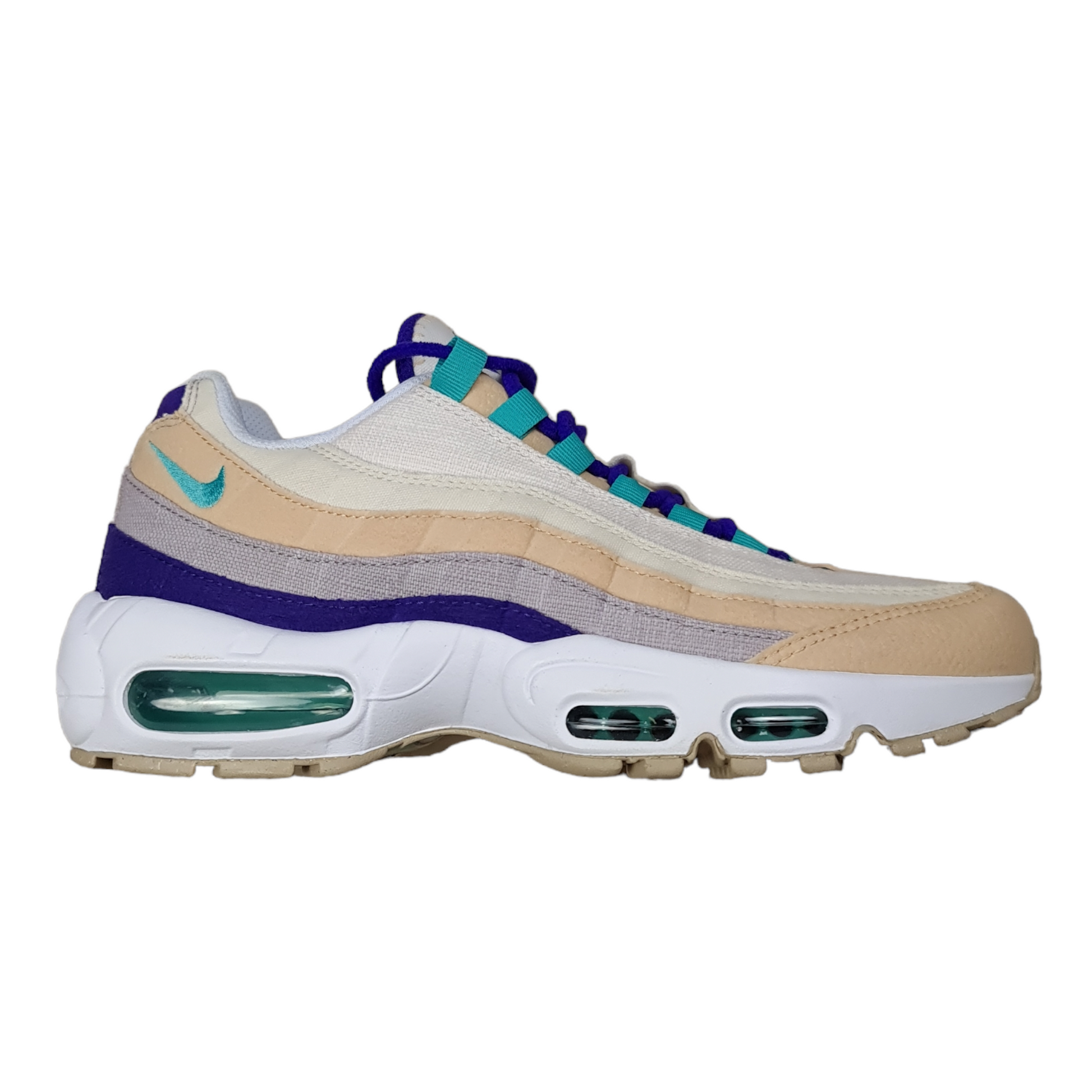 Nike Air Max 95 Air Sprung Sail Purple Teal US7 DEEP VINTAGE