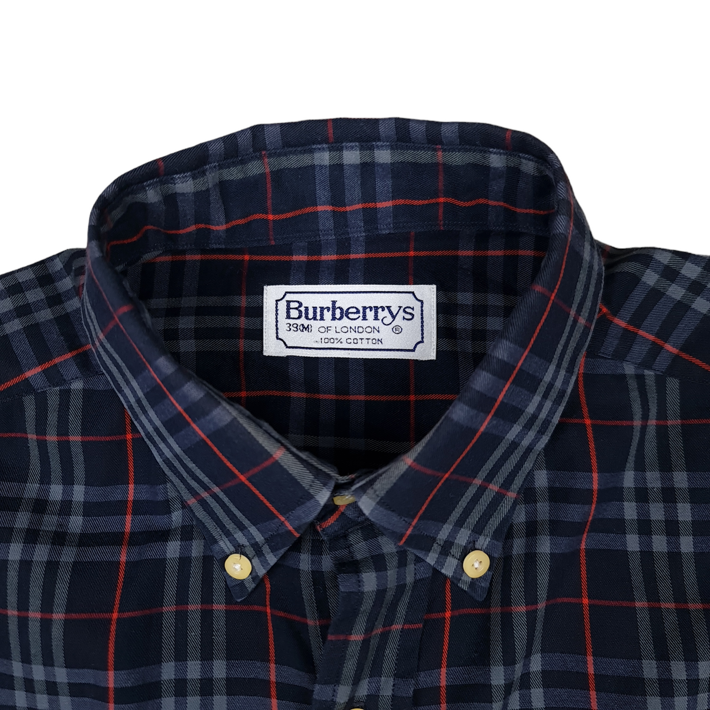 Vintage Burberrys Blue Nova Check Button Up Shirt - M/L